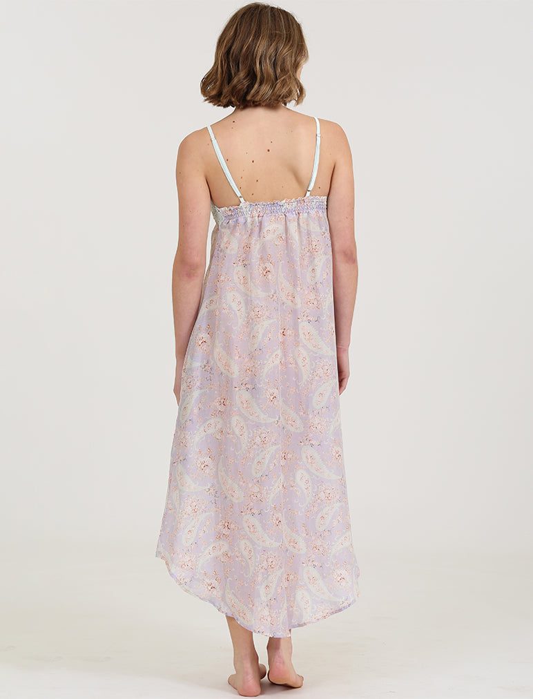 Lila Lace Front Maxi Nightie