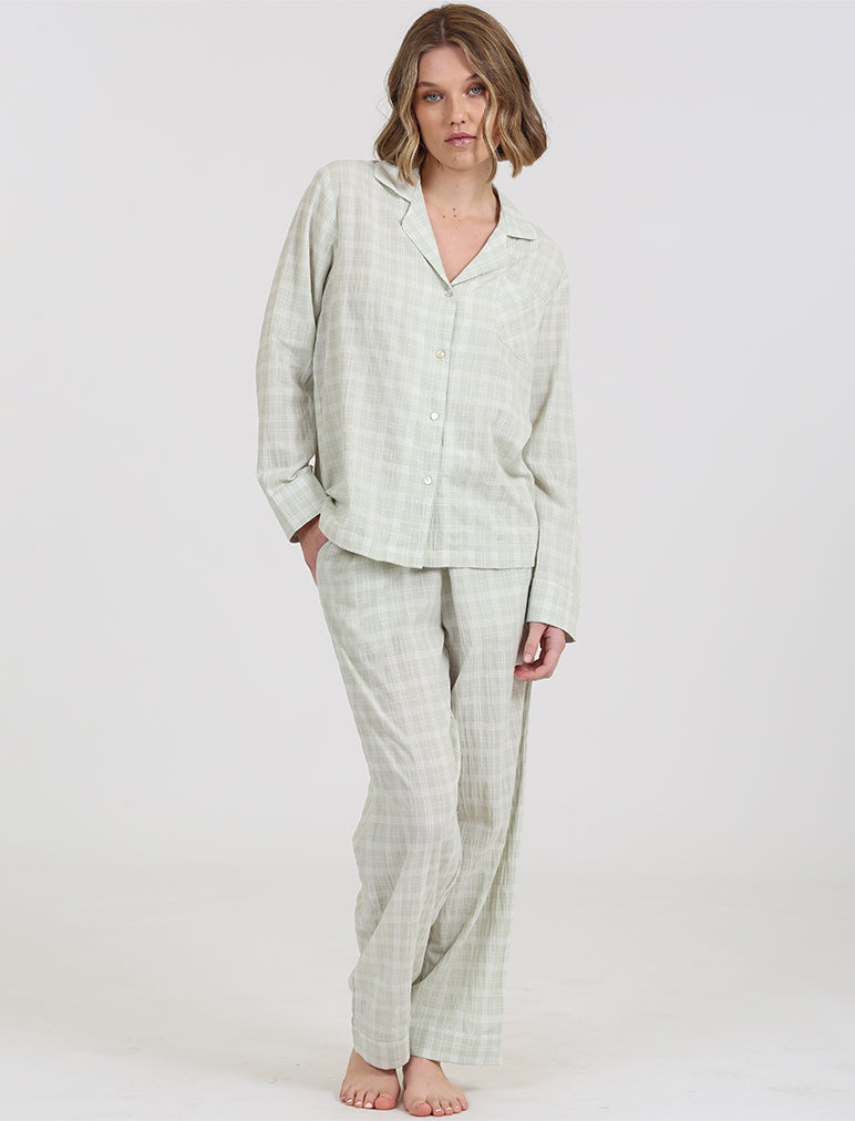Margot Gingham Full Length PJ