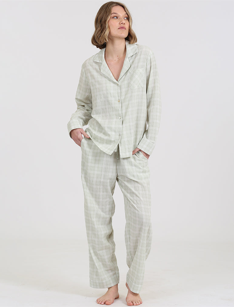 Margot Gingham Full Length PJ