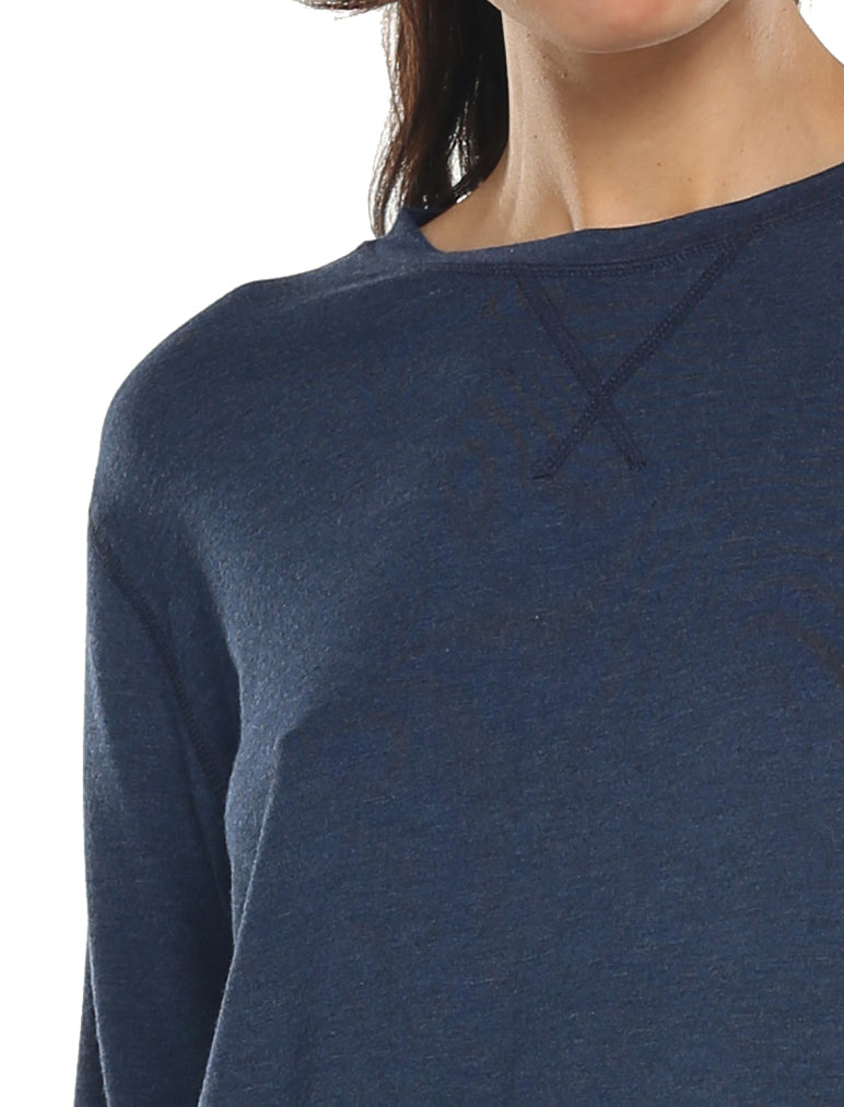 Modal Soft Long Sleeve Tee in Navy