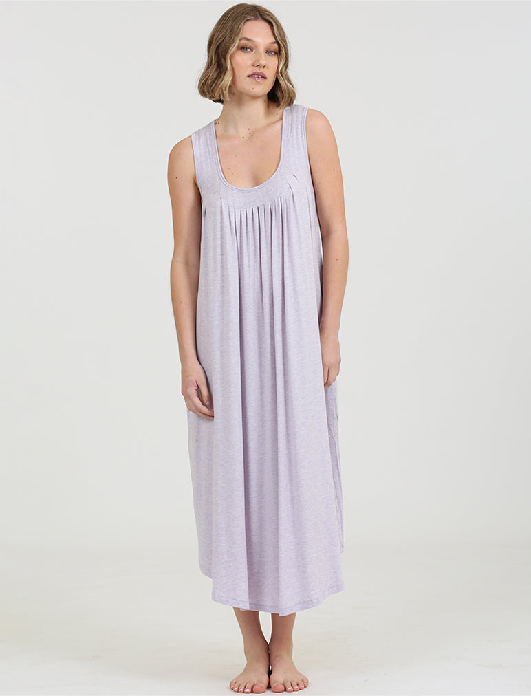 Kate Modal Soft Pleat Front Maxi Nightie