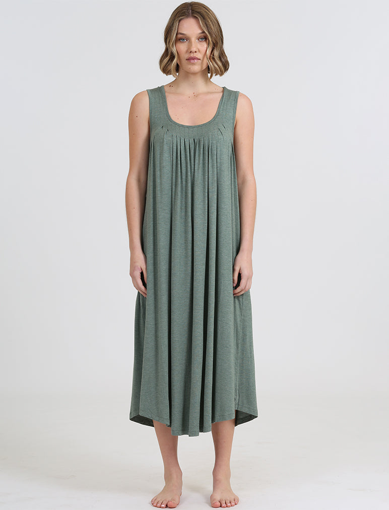 Kate Modal Soft Pleat Front Maxi Nightie