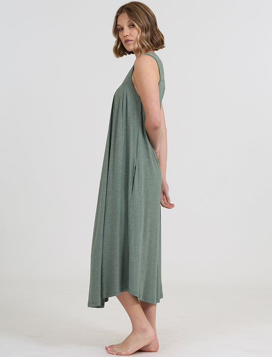 Kate Modal Soft Pleat Front Maxi Nightie