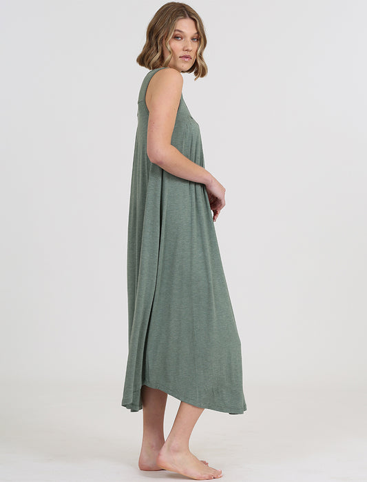 Kate Modal Soft Pleat Front Maxi Nightie