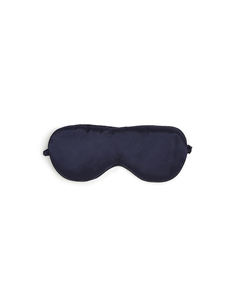Boxed Silk Eye Mask in Navy