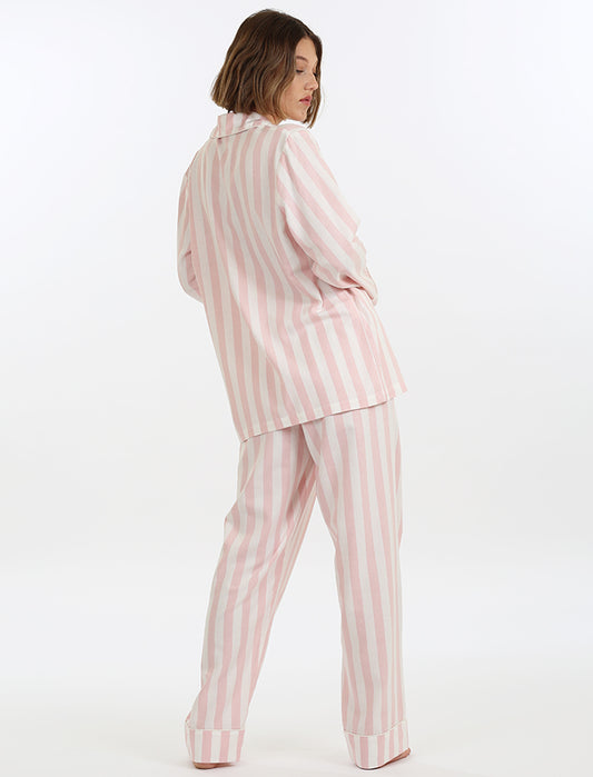 Cotton Stripe Full Length PJs