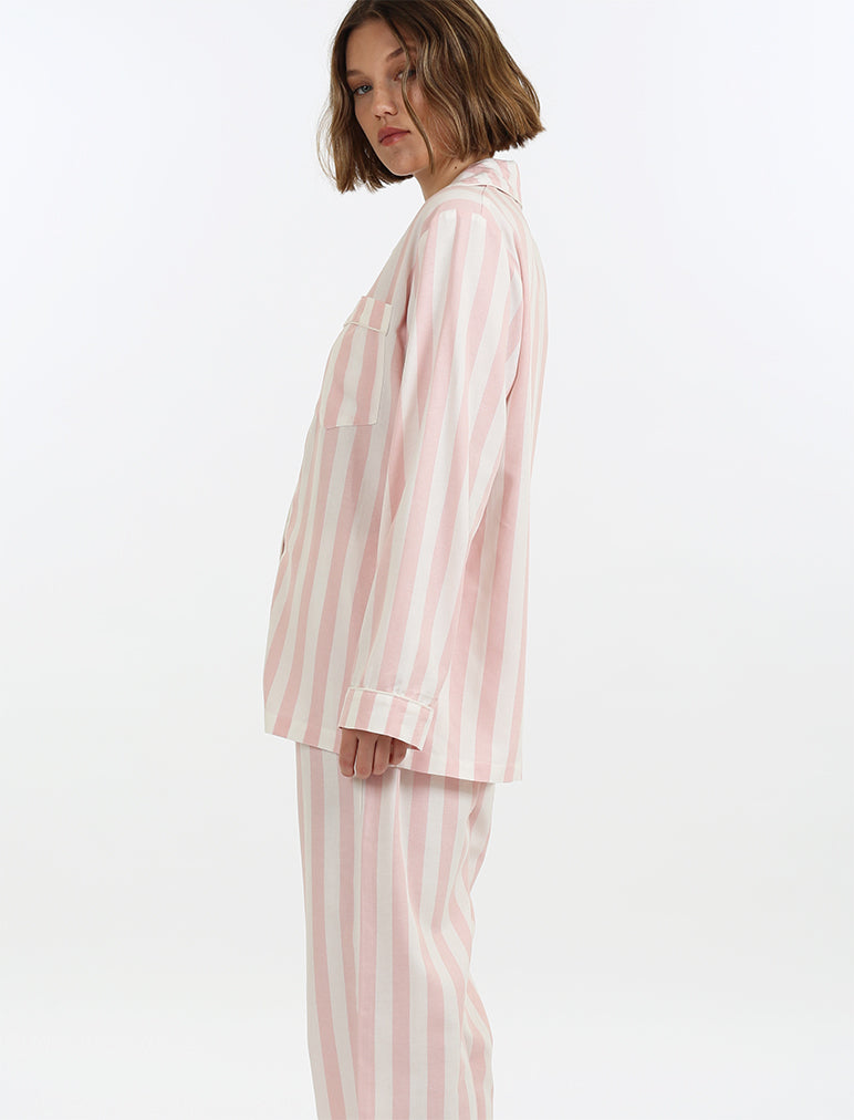 Cotton Stripe Full Length PJs