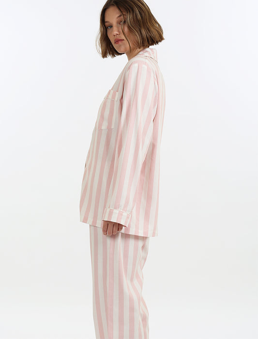 Cotton Stripe Full Length PJs