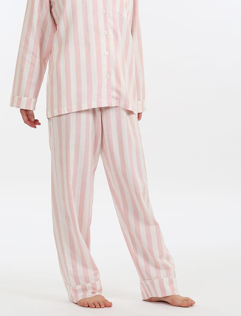 Cotton Stripe Full Length PJs