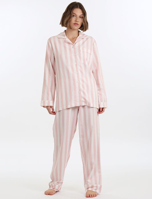 Cotton Stripe Full Length PJs