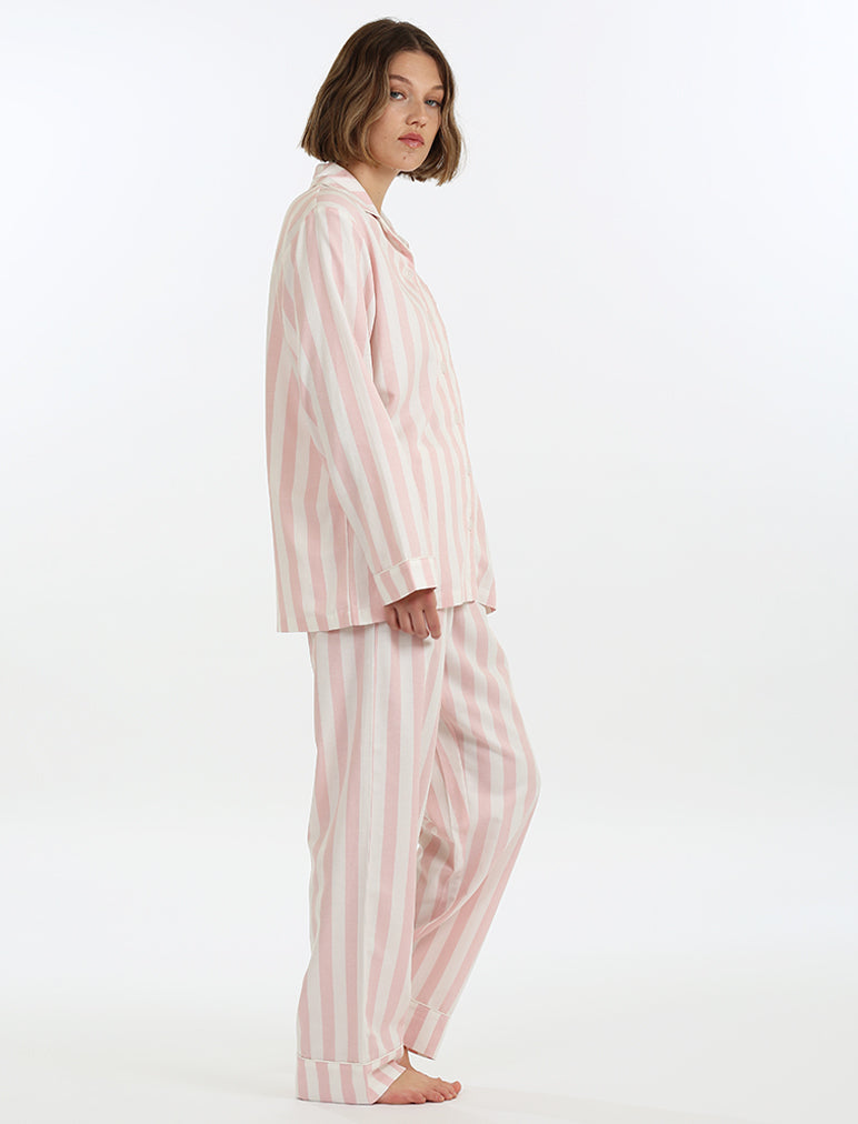 Cotton Stripe Full Length PJs