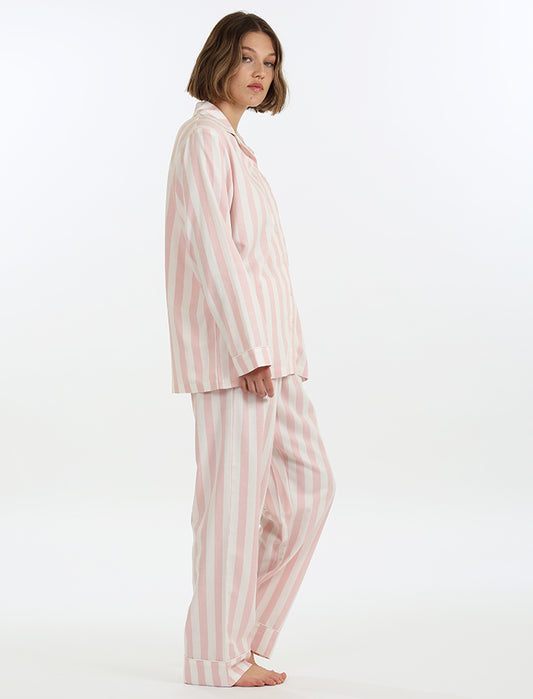 Cotton Stripe Full Length PJs