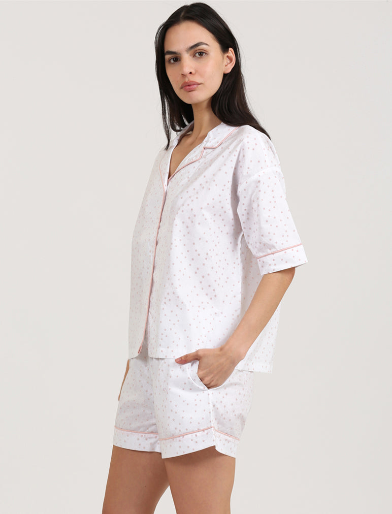 Organic Cotton Print Boxer PJ Set