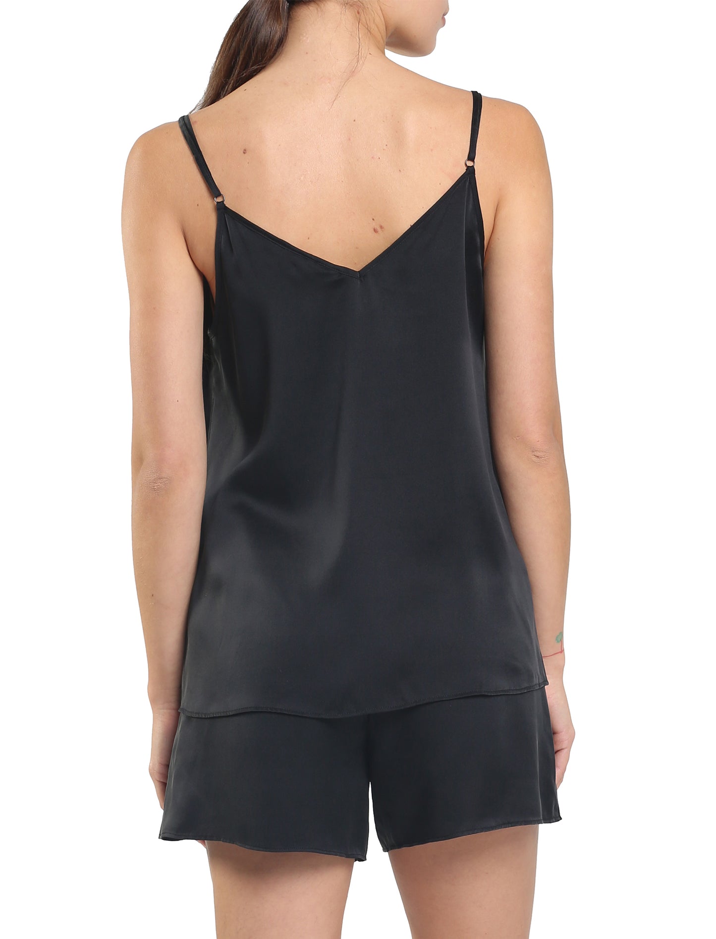 Washable Silk Cami in Black
