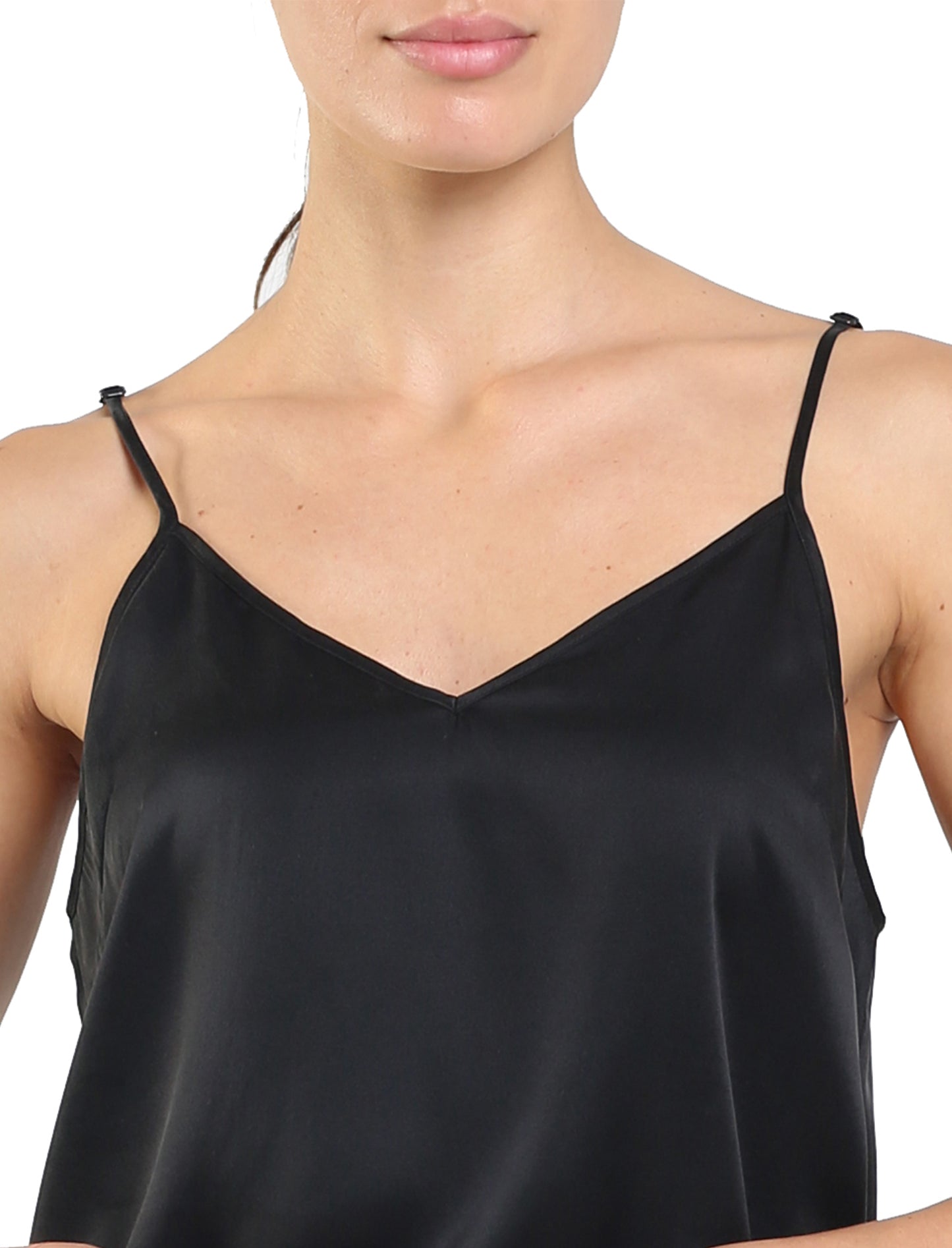 Washable Silk Cami in Black
