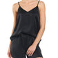 Washable Silk Cami in Black