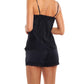 Camille Silk Lace Cami & Boxer Set in Black