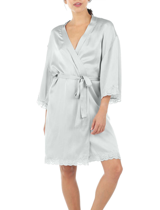 Camille Silk Lace Robe
