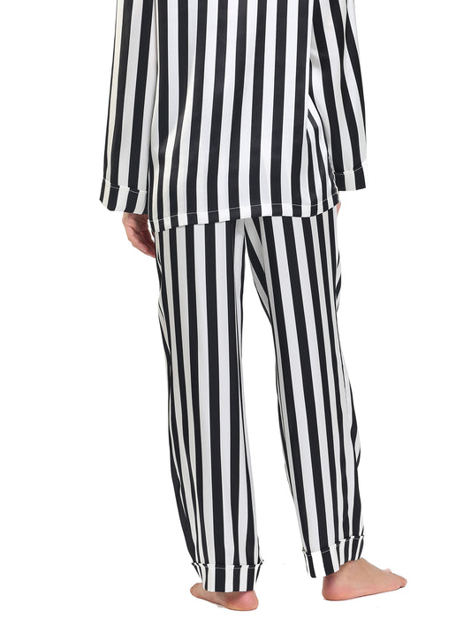 Washable Silk Stripe Pants