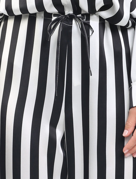 Washable Silk Stripe Pants