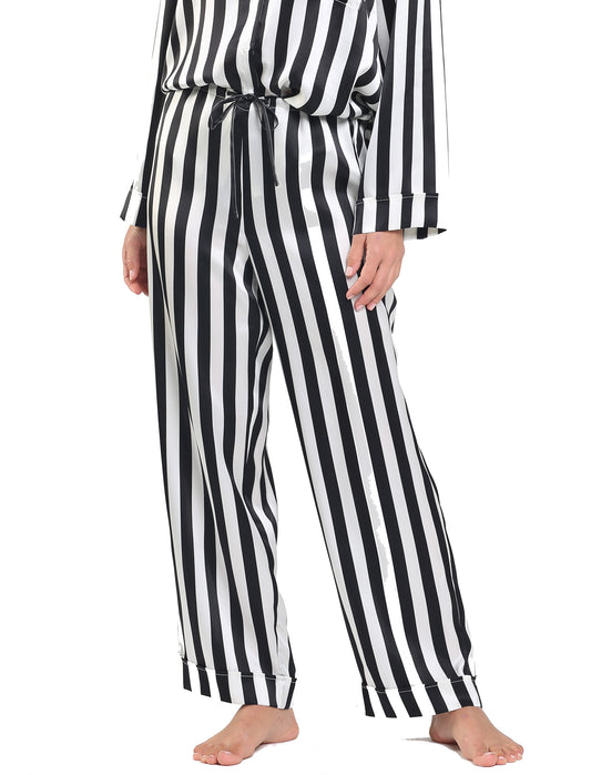 Washable Silk Stripe Pants