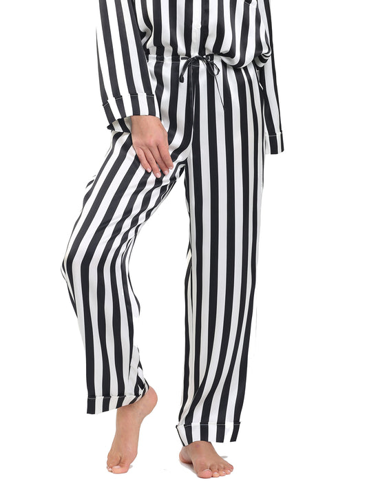 Washable Silk Stripe Pants