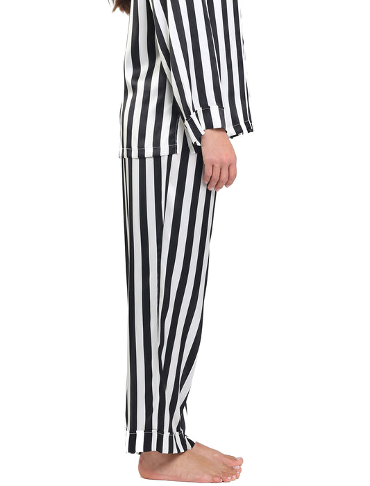 Washable Silk Stripe Pants