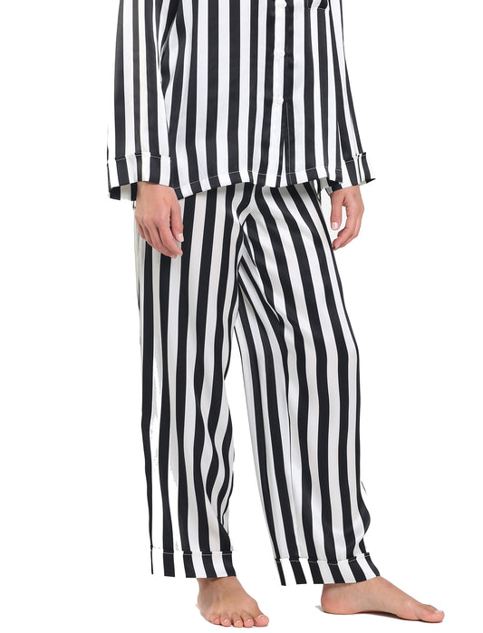 Washable Silk Stripe Pants