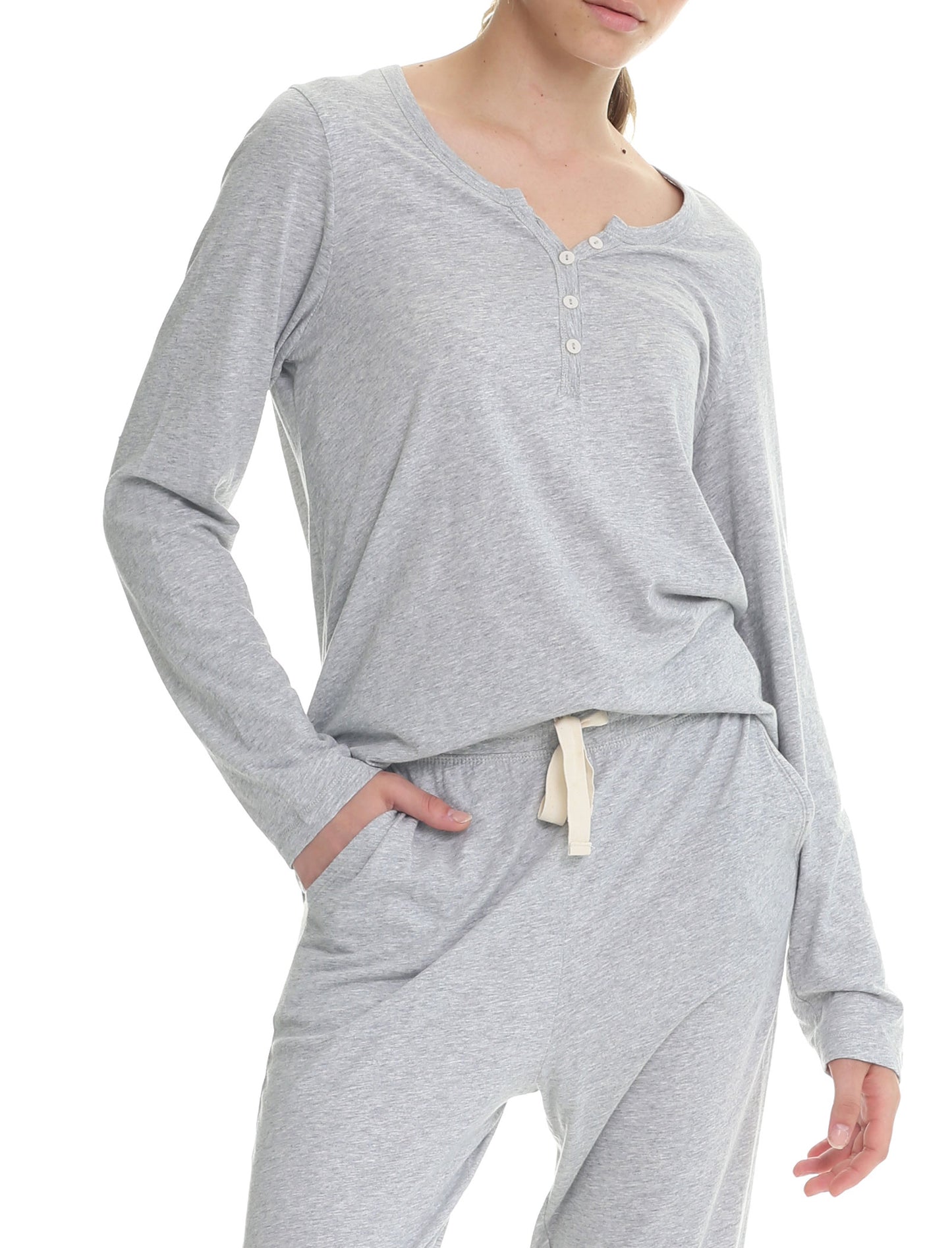 Organic Cotton Knit Henley