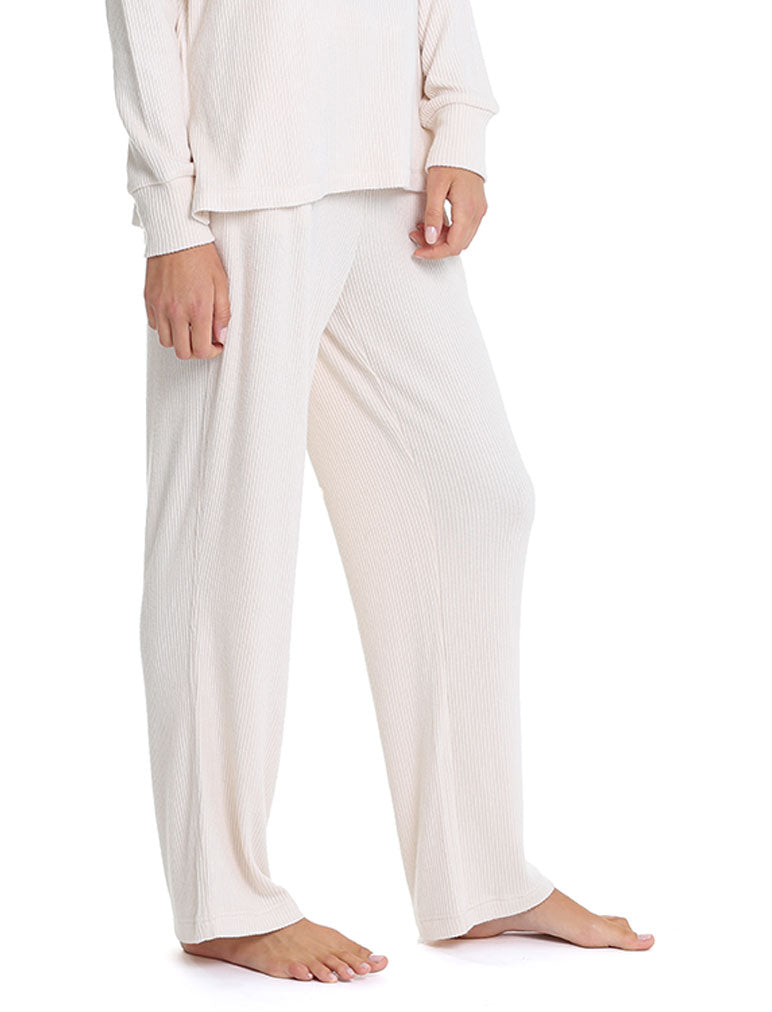 Soft Touch Rib Straight Leg Pant