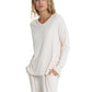 Soft Touch Rib V-Neck LS Top