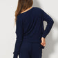 Soft Touch Rib V-Neck LS Top