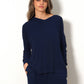 Soft Touch Rib V-Neck LS Top