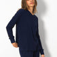 Soft Touch Rib V-Neck LS Top