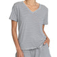 Jada Organic Cotton Knit V-Neck Tee