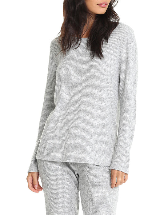 Super Soft Waffle LS Crew Neck Top