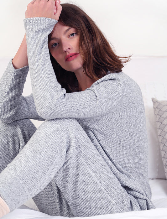 Super Soft Waffle LS Crew Neck Top