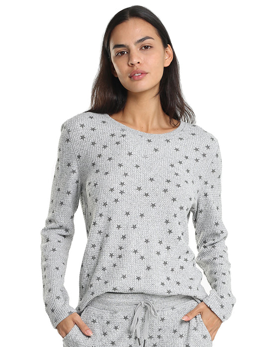 Super Soft Waffle LS Crew Neck Top