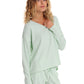 Super Soft Waffle V-Neck LS Top